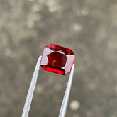 2.63 carats Red Garnet Stone Octagon Cut Natural Tanzanian Gemstone